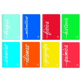 Blocs espiral tapa PP BLOC PACSA ASIGNATURAS tapa PP 4º 80h CUADRIC.4x4 90g SURTIDO (8 mod.) 25901605  V2D003