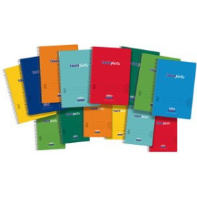 Blocs espiral tapa PP BLOC ZORR.TAURO PLASTIC tapa PP  Fº 80h HORIZONTAL 90g COL.SUR.(8) 25901401  15911