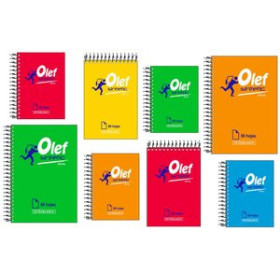 Blocs espiral tapa PP BLOC tapa PP 8º 80h CUADRIC.4x4 APDO. 60g COL.SUR.(6) 25001286  18885