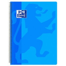 Blocs espiral tapa PP BLOC OXFORD SCHOOL CLASSIC tapa PP Fº 80h CUADRIC.4x4 90g AZUL TURQUESA 25001630  46105