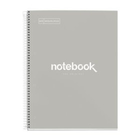 Blocs espiral tapa forrada BLOC MIQUELRIUS EMOTIONS NOTEBOOK 1 micro.tapa EXTRA A4 80h 90g CUADRIC.5x5 GRIS 25001578  45416
