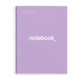 Blocs espiral tapa forrada BLOC MIQUELRIUS EMOTIONS NOTEBOOK 1 micro.tapa EXTRA A4 80h 90g CUADRIC.5x5 LAVANDA 25001134  31908