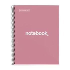 Blocs espiral tapa forrada BLOC MIQUELRIUS EMOTIONS NOTEBOOK 1 micro.tapa EXTRA A4 80h 90g CUADRIC.5x5 ROSA DUST 25001124  97211