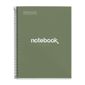 Blocs espiral tapa forrada BLOC MIQUELRIUS EMOTIONS NOTEBOOK 1 micro.tapa EXTRA A4 80h 90g CUADRIC.5x5 VERDE 25001594  95007