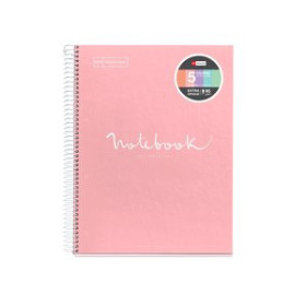 Blocs espiral tapa forrada BLOC MIQUELRIUS EMOTIONS NOTEBOOK 5 micro.tapa EXTRA A4 120h 90g HORIZONTAL ROSA 25001618  46063