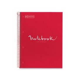 Blocs espiral tapa forrada BLOC MIQUELRIUS EMOTIONS NOTEBOOK 5 micro.tapa EXTRA A5 120h 90g HORIZONTAL ROJO 25001582  45504