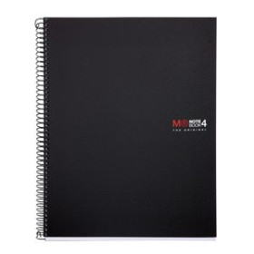 Blocs espiral tapa PP BLOC MIQUELRIUS THE ORIGINAL NOTEBOOK 4 micro.tapa PP A4 140h 70g CUADRIC.5x5 NEGRO 25001615  46000