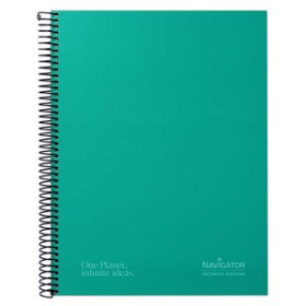 Blocs espiral tapa forrada BLOC NAVIGATOR micro.tapa EXTRA A4+ 120h HORIZONTAL 80g 5 COL. BANDA VERDE 26003042  PRD1