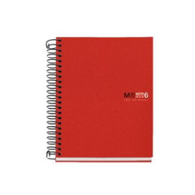 Blocs espiral tapa PP BLOC MIQUELRIUS THE ORIGINAL NOTEBOOK 6 micro.tapa PP A6 150h 70g CUADRIC.5x5 ROJO 45004659  TL-PA4010 KIT
