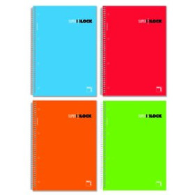 Blocs espiral tapa forrada BLOC PACSA SUPERBLOC micro.tapa EXTRA A4 160h HORIZONTAL 60g SURTIDO (4 col.) 10004462  P143-EUS