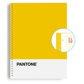Blocs espiral tapa forrada BLOC ESCOLOFI NOTEBOOK PANTONE BASIC A4 80h  CUADRIC.5x5 90g AMARILLO 23501605  090913/999942