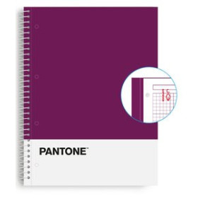 Blocs espiral tapa forrada BLOC ESCOLOFI NOTEBOOK PANTONE BASIC A4 80h  CUADRIC.5x5 90g VIOLETA 79801098  NSCB3