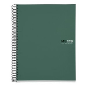 Blocs espiral tapa PP BLOC MIQUELRIUS THE ORIGINAL NOTEBOOK 8 micro.tapa PP A4 200h 70g CUADRIC.5x5 VERDE 10003079  F19100622