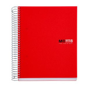 Blocs espiral tapa PP BLOC MIQUELRIUS THE ORIGINAL NOTEBOOK 8 micro.tapa PP A5 200h 70g CUADRIC.5x5 ROJO 17401018  LPEC1306