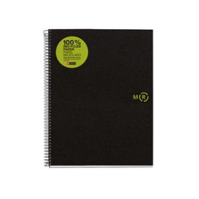 Blocs espiral tapa PP BLOC MIQUELRIUS ECO PP NOTEBOOK 4 micro.tapa PP A4 120h 80g CUADRIC.5x5 NEGRO 10801137  C200408041