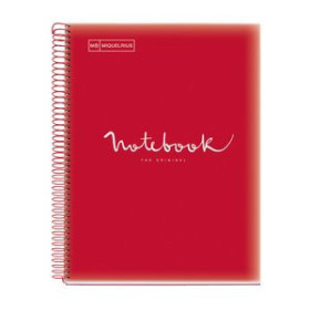 Blocs espiral tapa PP BLOC MIQUELRIUS EMOTIONS NOTEBOOK 5 micro.tapa PP A4 120h 90g CUADRIC.5x5 ROJO 10801216  F74233273