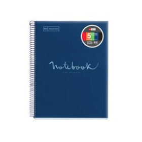 Blocs espiral tapa PP BLOC MIQUELRIUS EMOTIONS NOTEBOOK 5 micro.tapa PP A4 120h 90g HORIZONTAL MARINO 10801098  F74112432