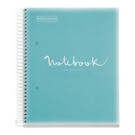Blocs espiral tapa PP BLOC MIQUELRIUS EMOTIONS NOTEBOOK 5 micro.tapa PP A5 120h 90g CUADRIC.5x5 AZUL CIELO 15501073  5033 AC