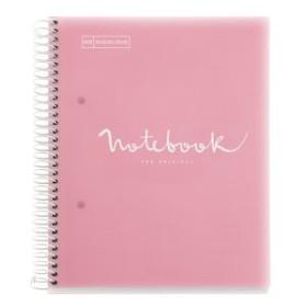 Blocs espiral tapa PP BLOC MIQUELRIUS EMOTIONS NOTEBOOK 5 micro.tapa PP A5 120h 90g CUADRIC.5x5 ROSA 15501075  5056 SU
