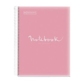 Blocs espiral tapa PP BLOC MIQUELRIUS EMOTIONS NOTEBOOK 8 micro.tapa PP A4 160h 90g CUADRIC.5x5 ROSA 12802411  42858