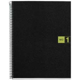 Blocs espiral tapa PP BLOC MIQUELRIUS THE ORIGINAL NOTEBOOK 1 micro.tapa PP A4 80h 70g CUADRIC.5x5 VERDE 12801596  1176152