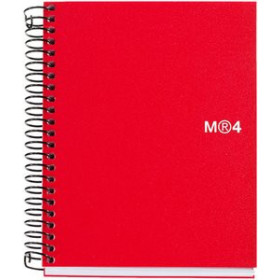 Blocs espiral tapa PP BLOC MIQUELRIUS THE ORIGINAL NOTEBOOK 4 micro.tapa PP A7 100h 70g CUADRIC.5x5 ROJO 12801676  F470000