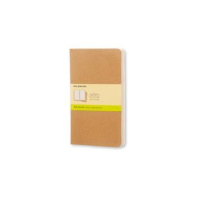 Cuadernos de notas CUADERNO MOLESKINE CAHIER 13x21 80h LISA MARRON KRAFT SET DE 3 12802134  60312903