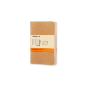 Cuadernos de notas CUADERNO MOLESKINE CAHIER 9x14 64h HORIZONTAL MARRON KRAFT SET DE 3 12802590  45201