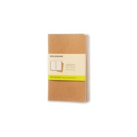 Cuadernos de notas CUADERNO MOLESKINE CAHIER 9x14 64h LISA MARRON KRAFT SET DE 3 12802609  45216/18