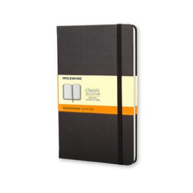 Cuadernos de notas CUADERNO MOLESKINE CLASICO TAPA DURA 13x21 240h 70gr. HORIZONTAL con GOMA NEGRA 12802607  45216/14
