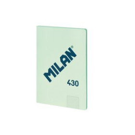 Libretas grapadas tapa blanda LIBRETA MILAN 430 serie 1918 A4 48h CUADRIC.5x5 95g VERDE 12802364  897414-LAP. A