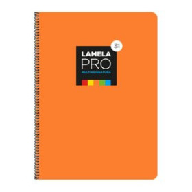 Blocs espiral tapa dura LAMELA BLOC tapa EXTRA DURA Fº 100h CUADROVIA 3 mm NARANJA (5 colores en banda) 12802403  185 C12POW
