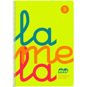 Blocs espiral tapa PP LAMELA BLOC tapa POLIPROPILENO Fº 80h CUADROVIA 3 mm AMARILLO 12801533  F523300