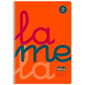 Blocs espiral tapa PP LAMELA BLOC tapa POLIPROPILENO Fº 80h CUADROVIA 3 mm NARANJA 12802722  20621