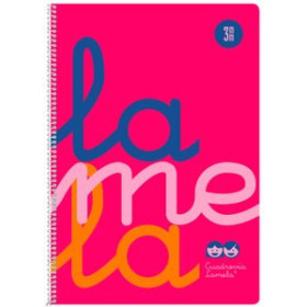 Blocs espiral tapa PP LAMELA BLOC tapa POLIPROPILENO Fº 80h CUADROVIA 3 mm ROSA 12802184  L2051060