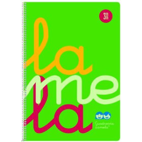 Blocs espiral tapa PP LAMELA BLOC tapa POLIPROPILENO Fº 80h CUADROVIA 3 mm VERDE 12802569  0702312