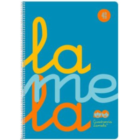 Blocs espiral tapa PP LAMELA BLOC tapa POLIPROPILENO Fº 80h CUADROVIA 4 mm AZUL 12802549  07B222103