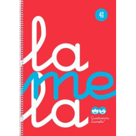 Blocs espiral tapa PP LAMELA BLOC tapa POLIPROPILENO Fº 80h CUADROVIA 4 mm ROJO 12802550  07168103C