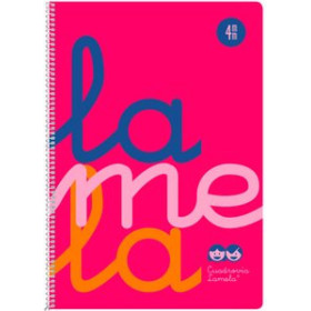 Blocs espiral tapa PP LAMELA BLOC tapa POLIPROPILENO Fº 80h CUADROVIA 4 mm ROSA 12802749  20066