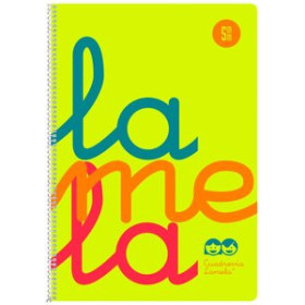 Blocs espiral tapa PP LAMELA BLOC tapa POLIPROPILENO Fº 80h CUADROVIA 5 mm AMARILLO 12802746  20016