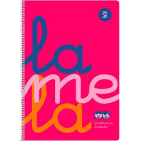 Blocs espiral tapa PP LAMELA BLOC tapa POLIPROPILENO Fº 80h CUADROVIA 5 mm ROSA 12802736  19933