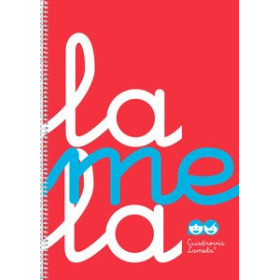 Blocs espiral tapa PP LAMELA BLOC tapa POLIPROPILENO 4º 80h CUADROVIA 5 mm ROJO 12802829  102906058