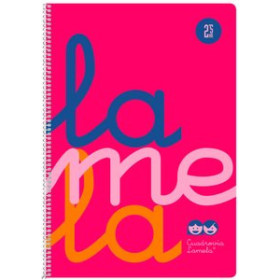 Blocs espiral tapa PP LAMELA BLOC tapa POLIPROPILENO 4º 80h CUADROVIA 5 mm ROSA 12802827  102732907