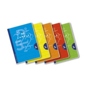 Libretas grapadas tapa blanda LAMELA LIBRETA GRAPADA 50h A4 CUADROVIA 3 mm SURTIDO PACK DE 5 (5 col.) 12802754  111510