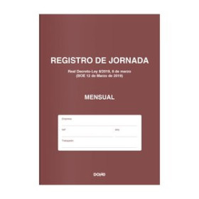 Libro de contabilidad LIBRO REGISTRO DE JORNADA LABORAL DOHE A4 NATURAL 6h 12801487  L1760100
