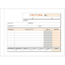 Talonarios castellano TALONARIO FACTURAS 8º APDO DUPLI LOAN 12802173  2160/HB