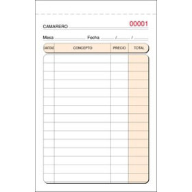 Talonarios castellano TALONARIO CAMAREROS BOLSILLO TRIPL. LOAN 12801101  110-H