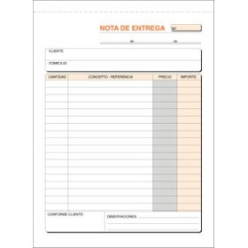 Talonarios castellano TALONARIO ENTREGAS 4º NATU TRIPLI LOAN 12801022  110-6B