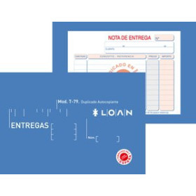 Talonarios castellano TALONARIO ENTREGAS 8º APDO DUPLI LOAN 12802857  120-S BK4