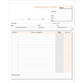 Talonarios castellano TALONARIO PEDIDOS HOLANDESA TRIPL. LOAN 12802854  181 HB-1